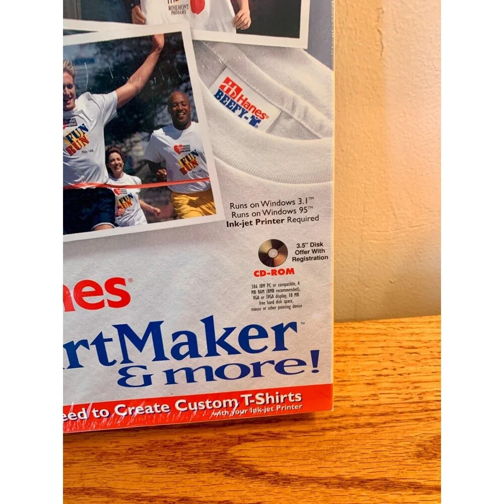 Vintage Hanes T-Shirt Maker & More PC CD-ROM / T Shirt Design Kit NEW